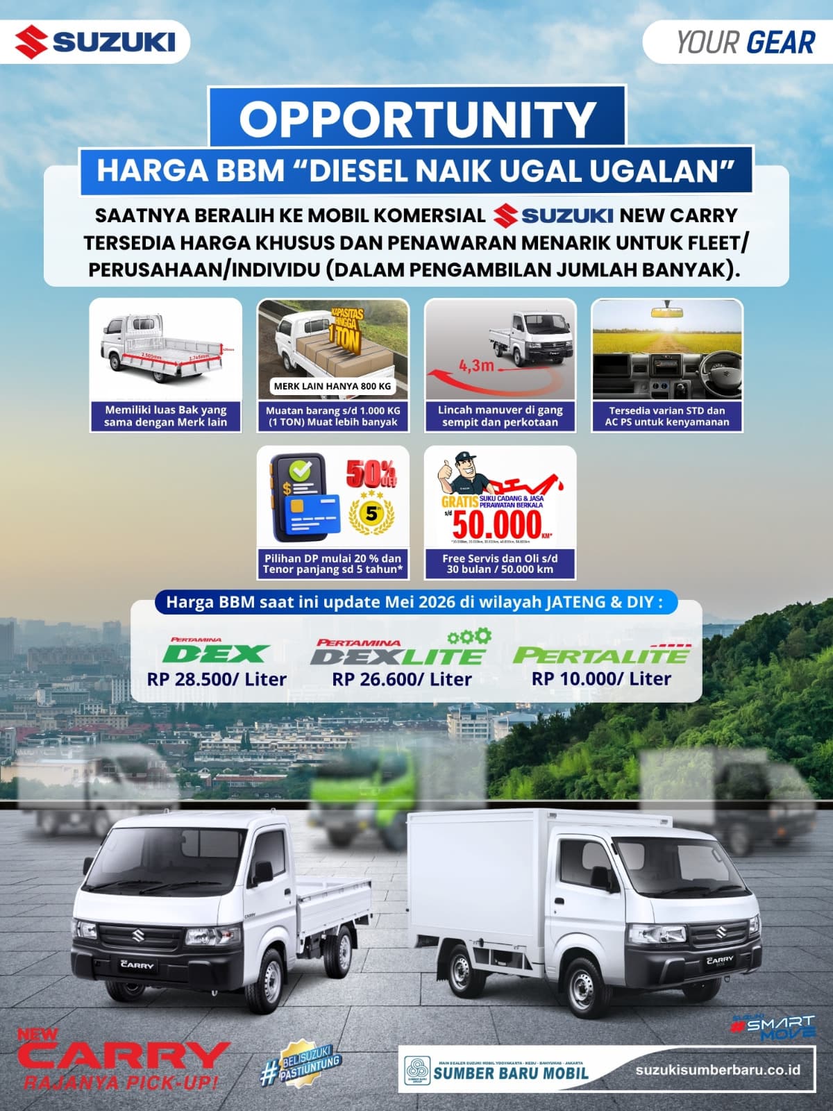 Promo Suzuki Carry Efisiensi BBM Diesel Naik